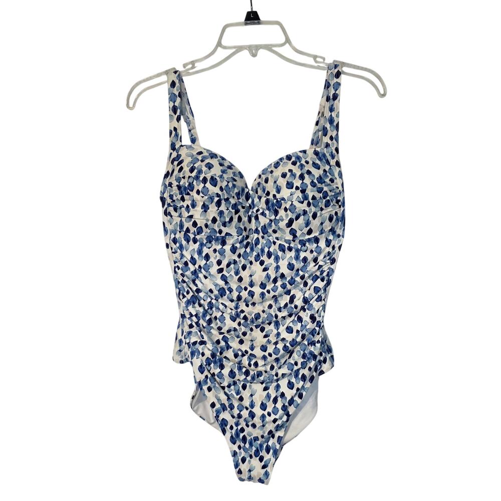 Nip Tuck Petal Plunge Isla Size 10 Multi Cup One Piece Swimsuit  Tummy Control